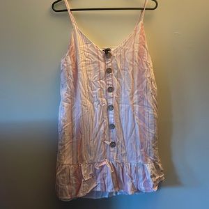 Pink and white striped dress